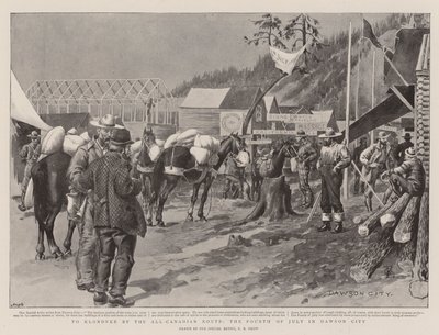 Vers le Klondyke par la Route Tout-Canadienne, le Quatre Juillet à Dawson City - Charles Edwin Fripp